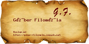 Góber Filoméla névjegykártya
